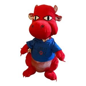 Great Wolf Lodge 16" Red Dragon Plush Souvenir Toy Stuffed Animal Fiesta & Shirt